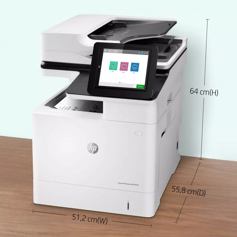 HP LaserJet Enterprise MFP M635h, lāzera, melnbalta druka, 1200 x 1200 DPI, melnbalta kopēšana, A4, melna, balta