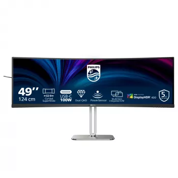 Philips 5000 sērija 49B2U5900C/00 datora monitors 124 cm (48,8 collas) 5120 x 1440 pikseļi Dual QHD LCD Melns