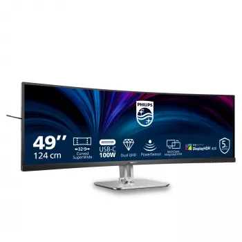 Philips 5000 sērija 49B2U5900C/00 datora monitors 124 cm (48,8 collas) 5120 x 1440 pikseļi Dual QHD LCD Melns