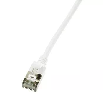 Tīkla kabelis LogiLink Ultraflex SlimLine RJ-45 Cat6a 1 m Balts