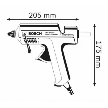 Bosch GKP 200 CE karstās līmes pistole zila 500 W