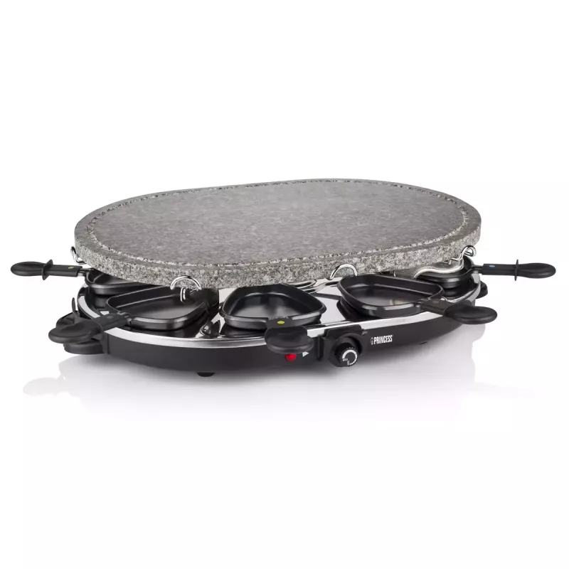 Princess 162720 Raclette ar 8 pannām un akmens grila plāksni 1200 W