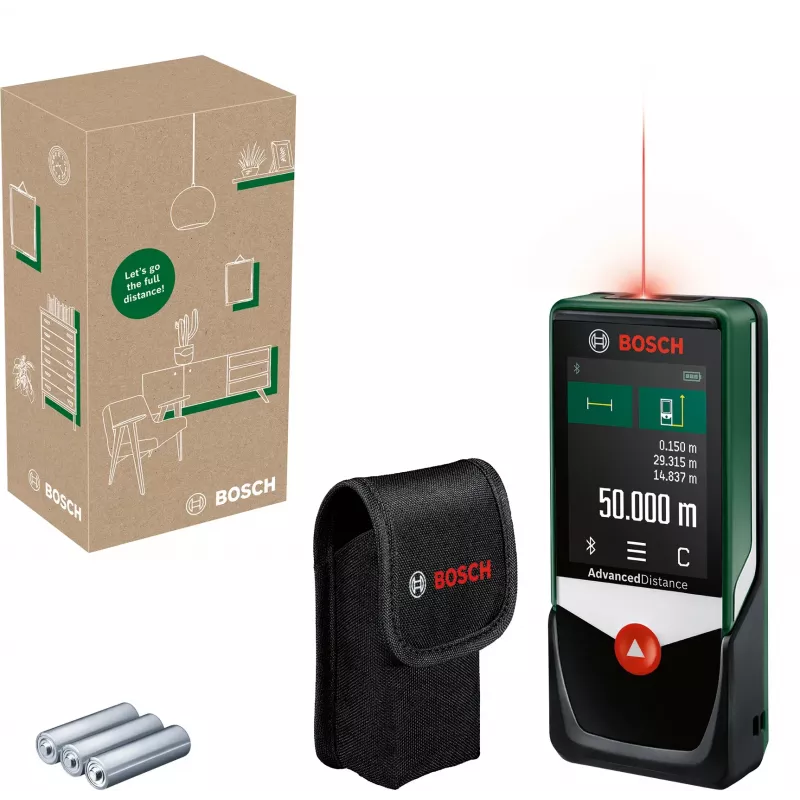 Bosch AdvancedlDistance 50C lāzera attāluma mērītājs, daudzkrāsu, 50 m
