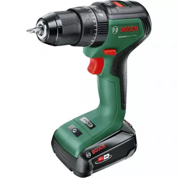 Bosch UniversalImpact 18V-60 bezvadu triecienurbis 1900 apgr./min, bezatslēgas patrona, 1.3 kg, melns/zaļš
