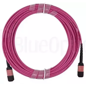 Šķiedru optikas kabelis BlueOptics 106283-7001-BO MTP 4xLC OM4 1 m Rozā