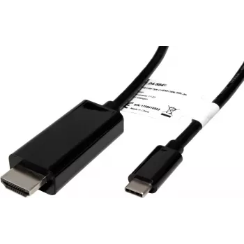 USB Type-C uz HDMI kabelis ROLINE 11045843 5m Melns