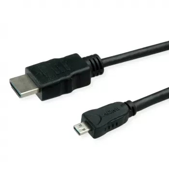 HDMI kabelis ROLINE 11445581 2m HDMI Type A vīrišķais HDMI Type D vīrišķais Melns