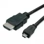 HDMI kabelis ROLINE 11445581 2m HDMI Type A vīrišķais HDMI Type D vīrišķais Melns
