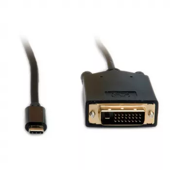 Video kabeļa adapteris VALUE 11.99.5831 1m USB C DVI Melns