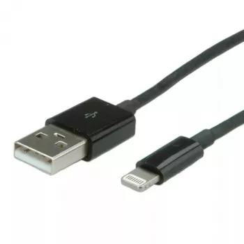 VALUE Lightning–USB kabelis 1,8 m melns iPhone iPod iPad