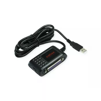 ROLINE 12.02.1017 kabeļa dzimuma mainītājs USB A – RS-232 + DB25 Melns 1,8m