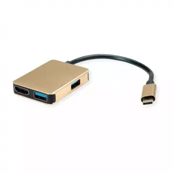 ROLINE 12.02.1120 Laptop Doks – USB-C pieslēgvieta ar HDMI, USB-A un PD