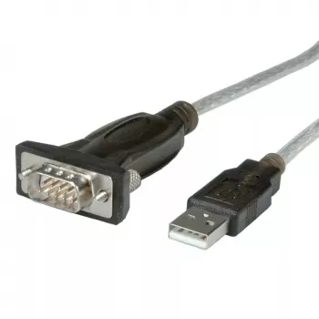 ROLINE 12021163 seriālais kabelis Pelēks 1.8 m USB Type-A DB-9