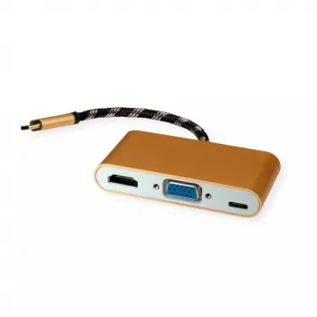 ROLINE 12.03.3155 Doks klēpjdatoram ar USB-C, HDMI, VGA
