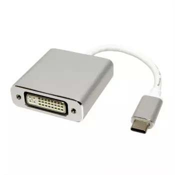 Video kabeļa adapteris ROLINE 12.03.3205 USB Type-C uz DVI-D 0,1m