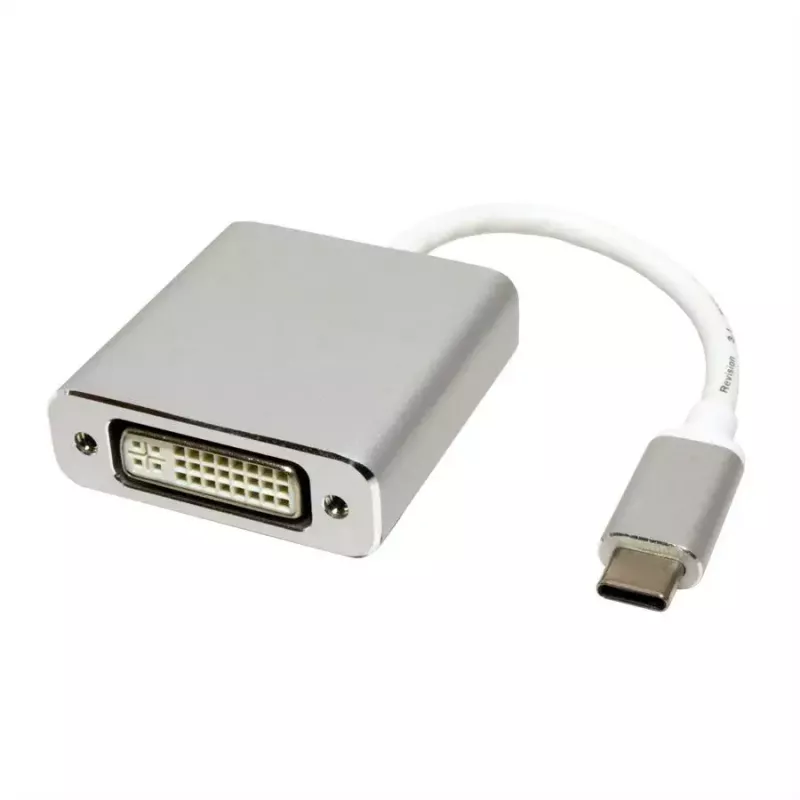 Video kabeļa adapteris ROLINE 12.03.3205 USB Type-C uz DVI-D 0,1m