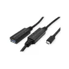 ROLINE USB kabelis 12.04.1066 USB 3.2 Gen 1 10m USB-C USB-A Melns