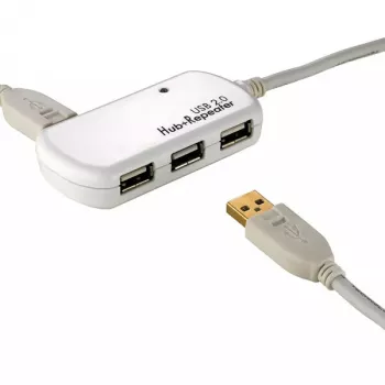 USB centrmezgls ROLINE 4 porti ar retranslatora kabeli 12 m