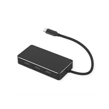 Video kabeļa adapteris VALUE 12.99.1032 0.19 m USB Type-C uz 3× DisplayPort Melns