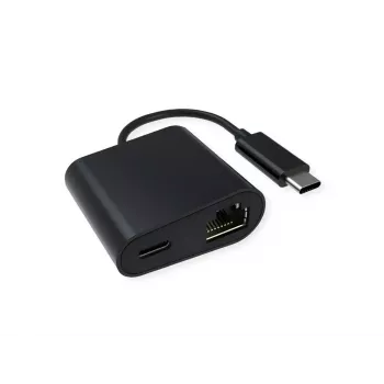 VALUE 12.99.1118 Ethernet tīkla karte, USB Type-C, vadu, melna