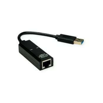 VALUE USB Type-A uz RJ-45 adapteris 12.99.1119 — melns, USB-A vīriešu, RJ-45 sieviešu, 22×59×16 mm