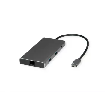 Doks klēpjdatoram VALUE 12.99.1139 Vadu USB 3.2 Gen 1 Type-C Melns Pelēks