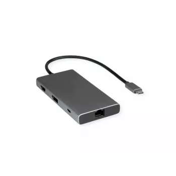 Doks klēpjdatoram VALUE 12.99.1139 Vadu USB 3.2 Gen 1 Type-C Melns Pelēks