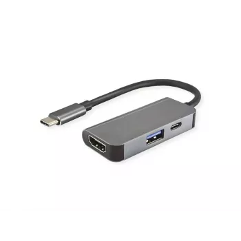 Doks stacija klēpjdatoriem VALUE 12.99.1141 USB 3.2 Gen 1 Type-C Melna 3840x2160 60Hz
