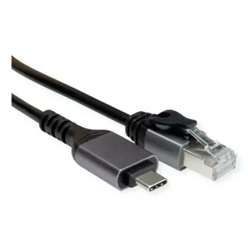 Tīkla kabelis VALUE 12.99.1169-10 RJ-45 USB Type-C 5m Melns