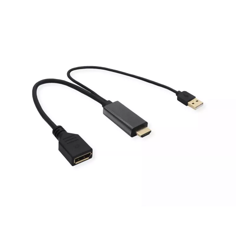 VALUE 12.99.3146 Video kabeļa adapteris 0,3 m HDMI Type A — DisplayPort melns