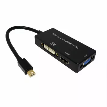 Video kabeļa adapteris VALUE 12.99.3154 Mini DisplayPort HDMI VGA 0.1m Melns
