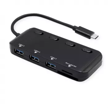 ROLINE 14.02.5059 USB 3.2 Gen 1 Type-C dokstacija klēpjdatoram, melna