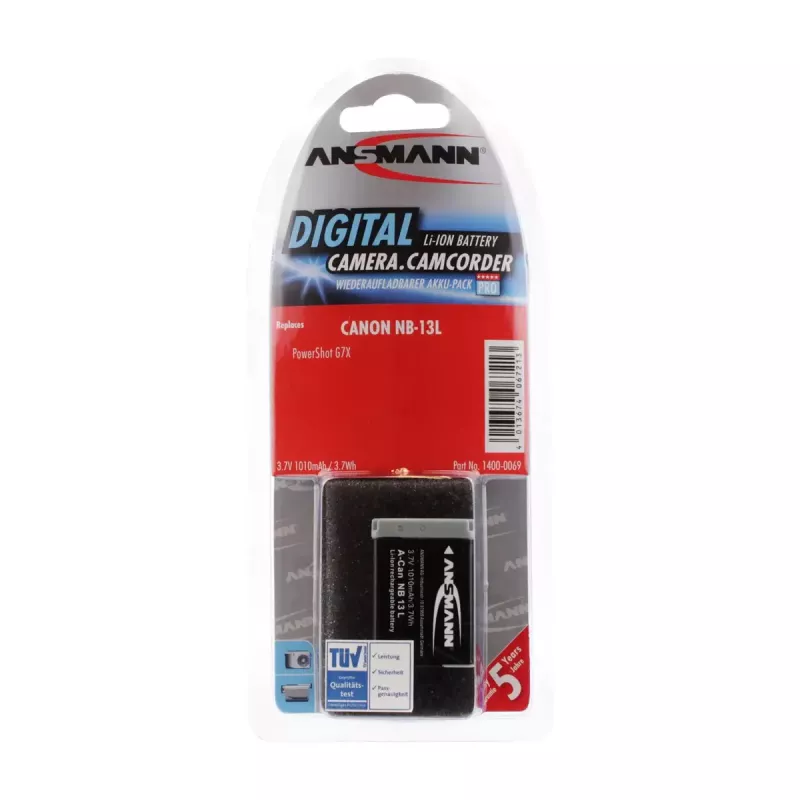 Ansmann 1400-0069 Litija-Jonu kameras akumulators 1010 mAh