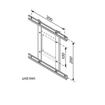 VESA Adapteris ROLINE 100x100-100x200/200x200 Sudrabs