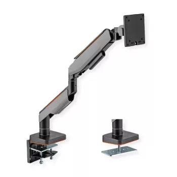 Monitora stiprinājums ROLINE 17031108 124.5 cm 20 kg Skava Melns Pelēks