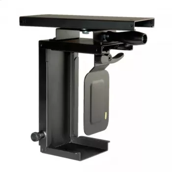 Galda stiprinājums datora korpusam ROLINE Mini PC Holder, izvelkams ar rotācijas funkciju, melns