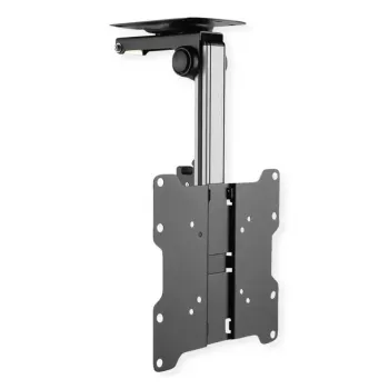 TV griestu/stenda stiprinājums VALUE 17.99.1186 17–37 collu (43.2–94 cm), VESA 75×75–200×200, slīpums 0–90°, pagrieziens ±45°, 20 kg, melns