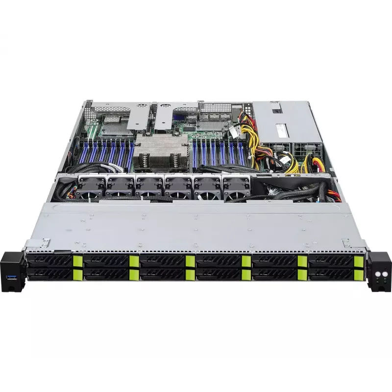 Servera korpuss ASRock 1U12E-GENOA/2L2T Rack (1U) Pelēks