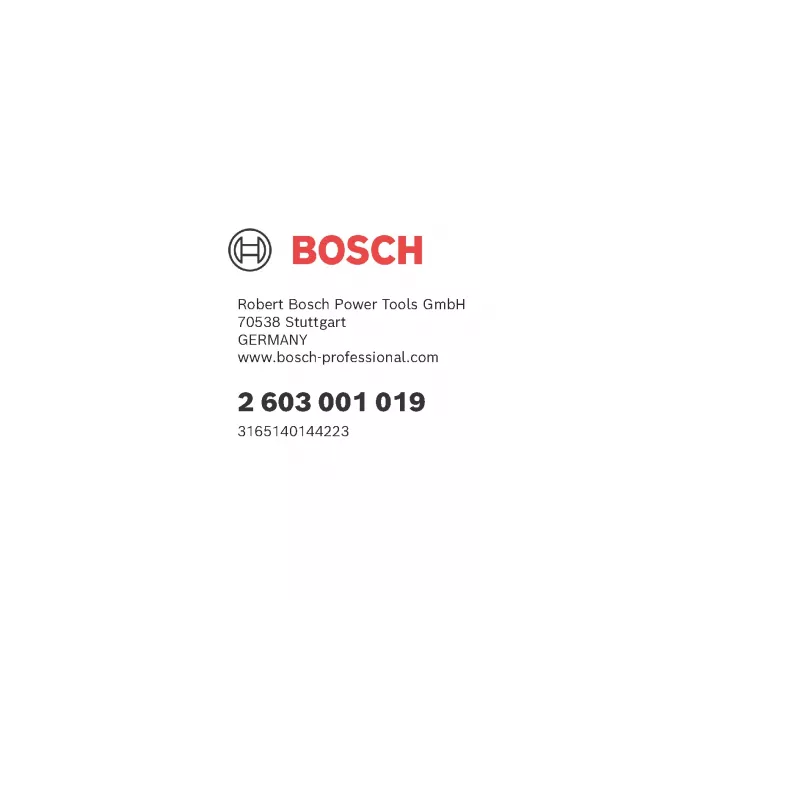 Bosch 2 603 001 019 urbis 1 gab.