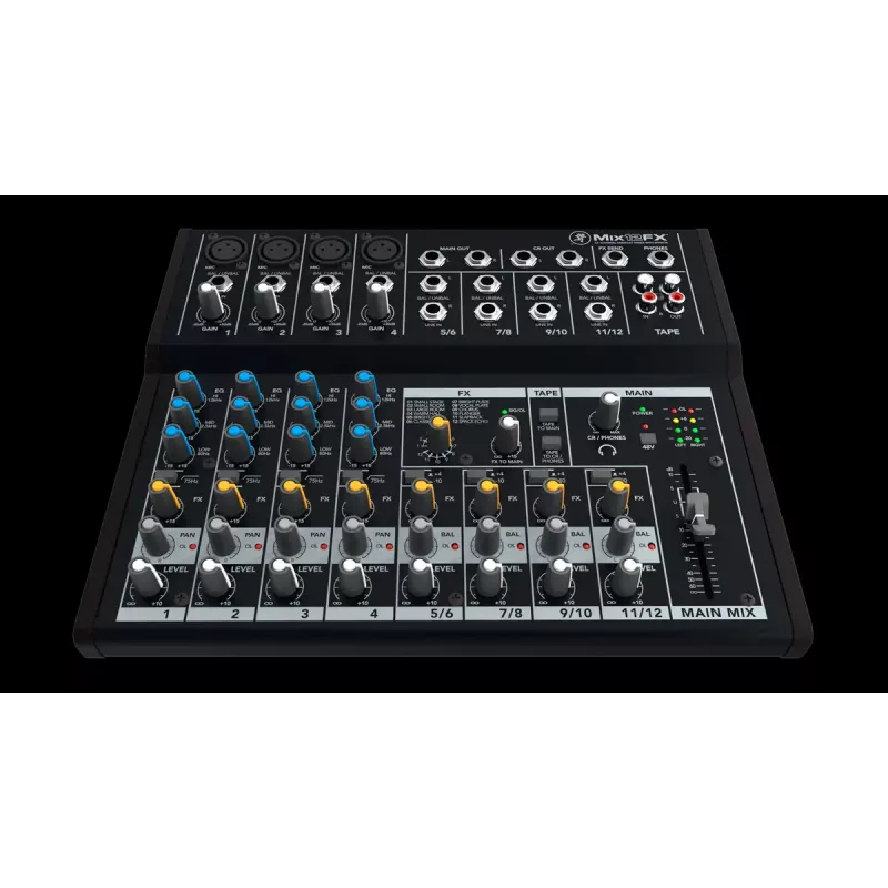 Mackie Mix12FX 12 kanālu mikseris 20 - 30000 Hz Melns
