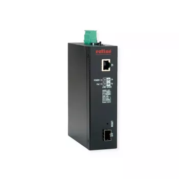 Tīkla mediju pārveidotājs ROLINE 21.13.1135 1000 Mbit/s Daudzrežīmu Melns