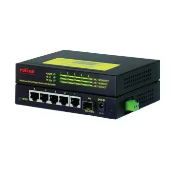 Tīkla slēdzis ROLINE 21.13.1162 Gigabit Ethernet 5 Porti PoE