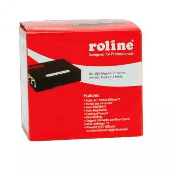 Gigabita Ethernet slēdzis ROLINE Pocket 4 porti