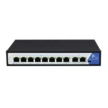 VALUE 21.99.1195 Gigabit Ethernet PoE slēdzis, 8+2 porti, melns