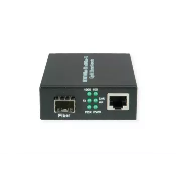 Tīkla mediju pārveidotājs VALUE 21.99.1199 1000 Mbit/s Daudzrežīmu Melns