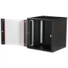 Sienas stiprinājuma skapis ROLINE Pro 12U 19 collu, 600x600 mm, melns, IP20, atslēgas slēdzene