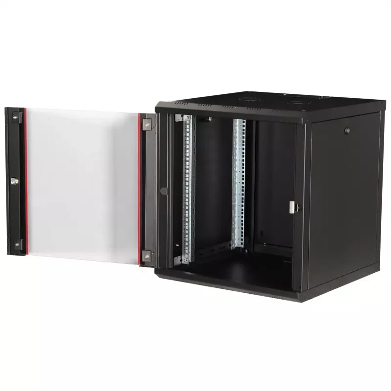 Sienas stiprinājuma skapis ROLINE Pro 12U 19 collu, 600x600 mm, melns, IP20, atslēgas slēdzene