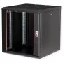 Sienas stiprinājuma skapis ROLINE Pro 12U 19 collu, 600x600 mm, melns, IP20, atslēgas slēdzene