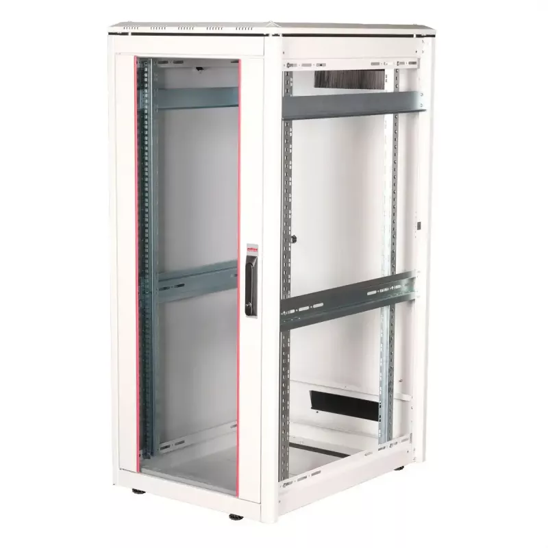 ROLINE 19 collu tīkla skapis Pro 26U, 600x800 mm PxD, stikla durvis, pelēks, IP20, 600 kg slodze