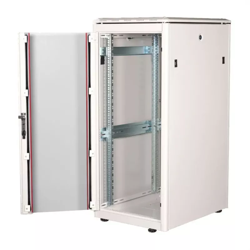 ROLINE 19 collu tīkla skapis Pro 26U, 600x800 mm PxD, stikla durvis, pelēks, IP20, 600 kg slodze